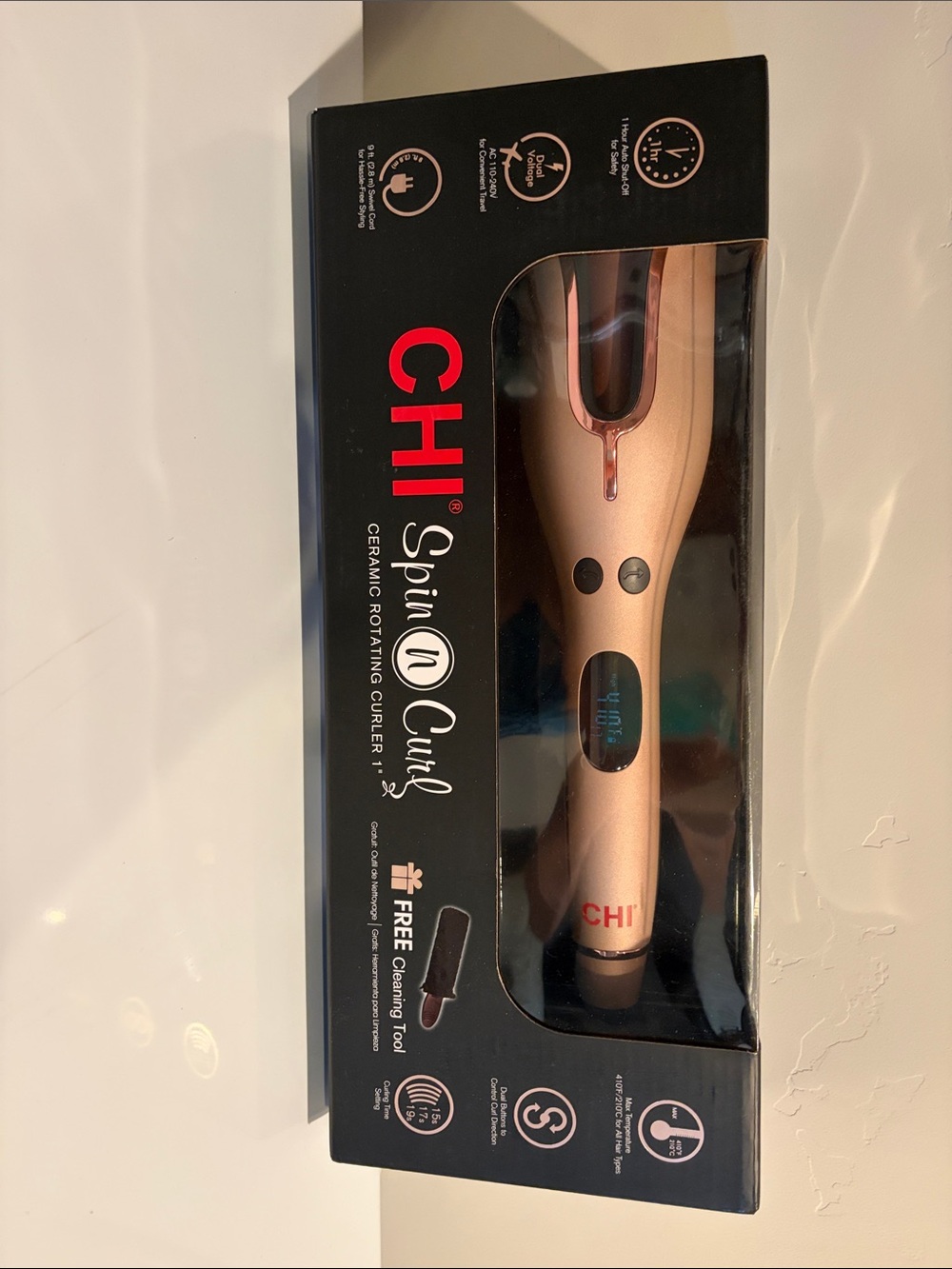Spin n Curl Ceramic Rotating Curler - Rose Gold